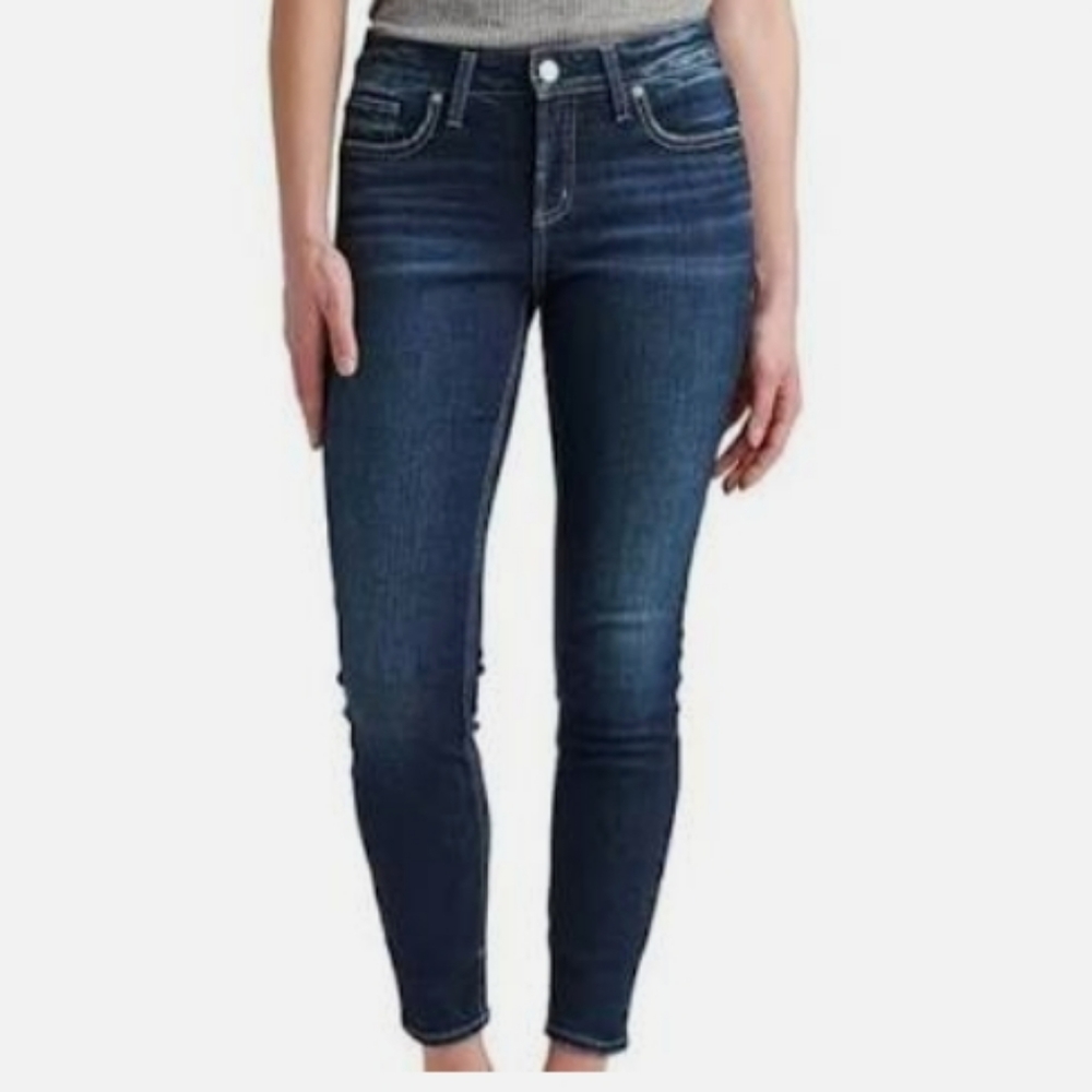Silver skinny Jean's Elyse